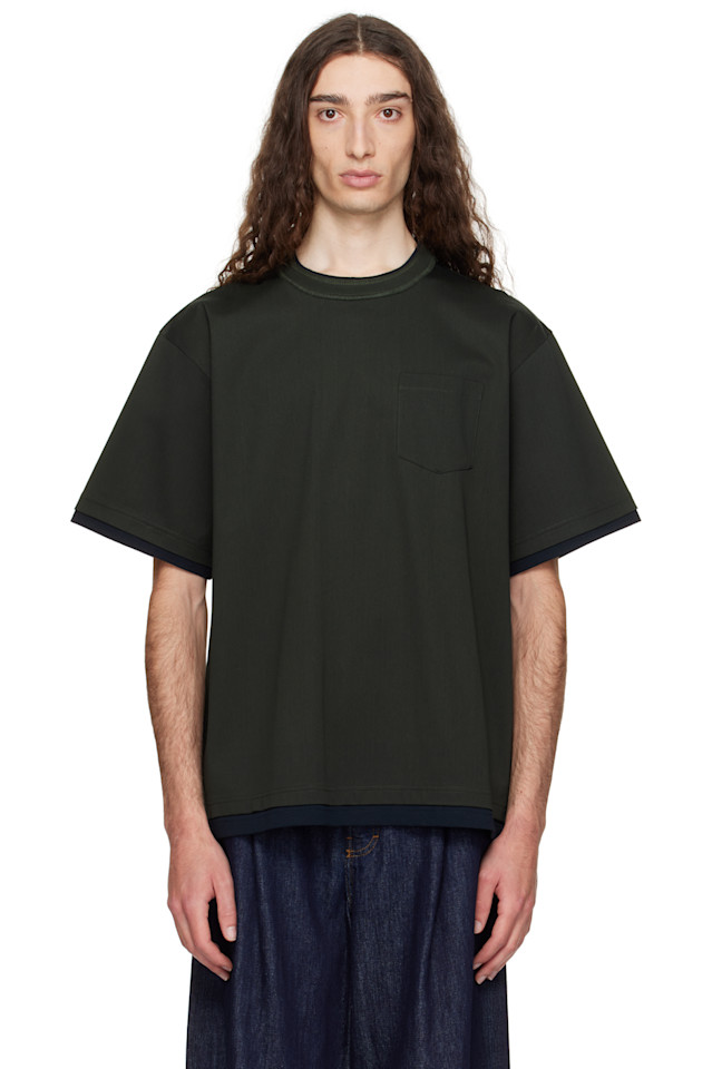 

Хлопковая футболка из джерси Sacai, мультиколор