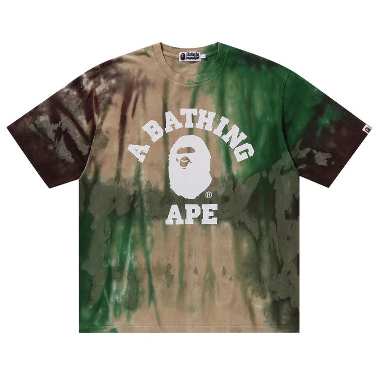 

Футболка BAPE Ice Dye College Relaxed Fit Tee, Green