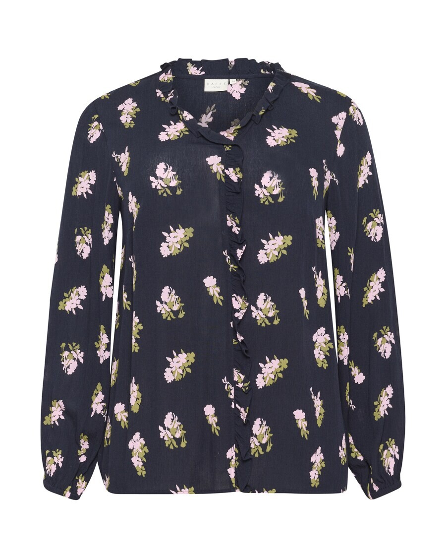 

Блузка KAFFE CURVE Blouse Ellena, ночной синий