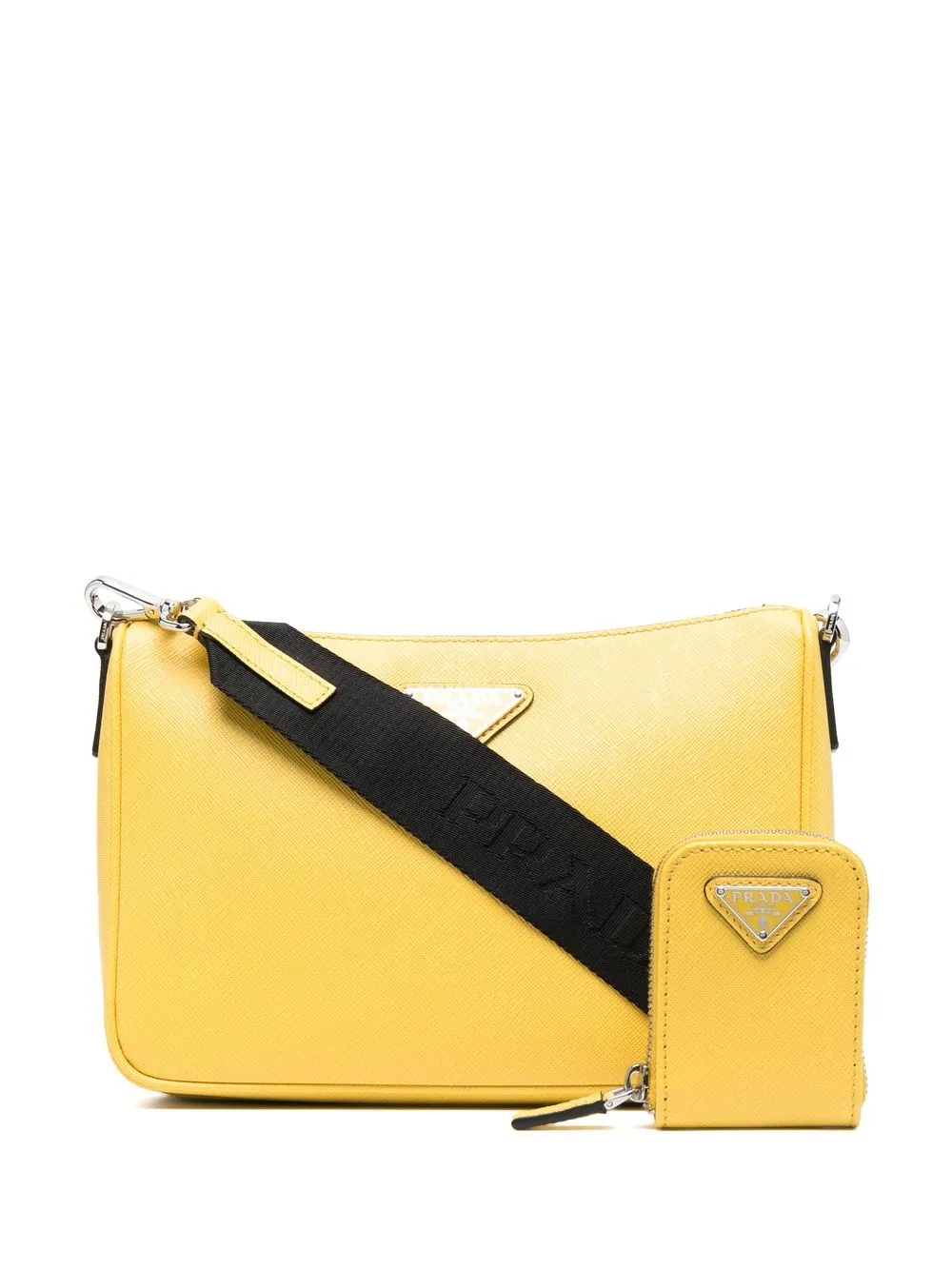 

Сумка через плечо из сафьяновой кожи Prada, желтый