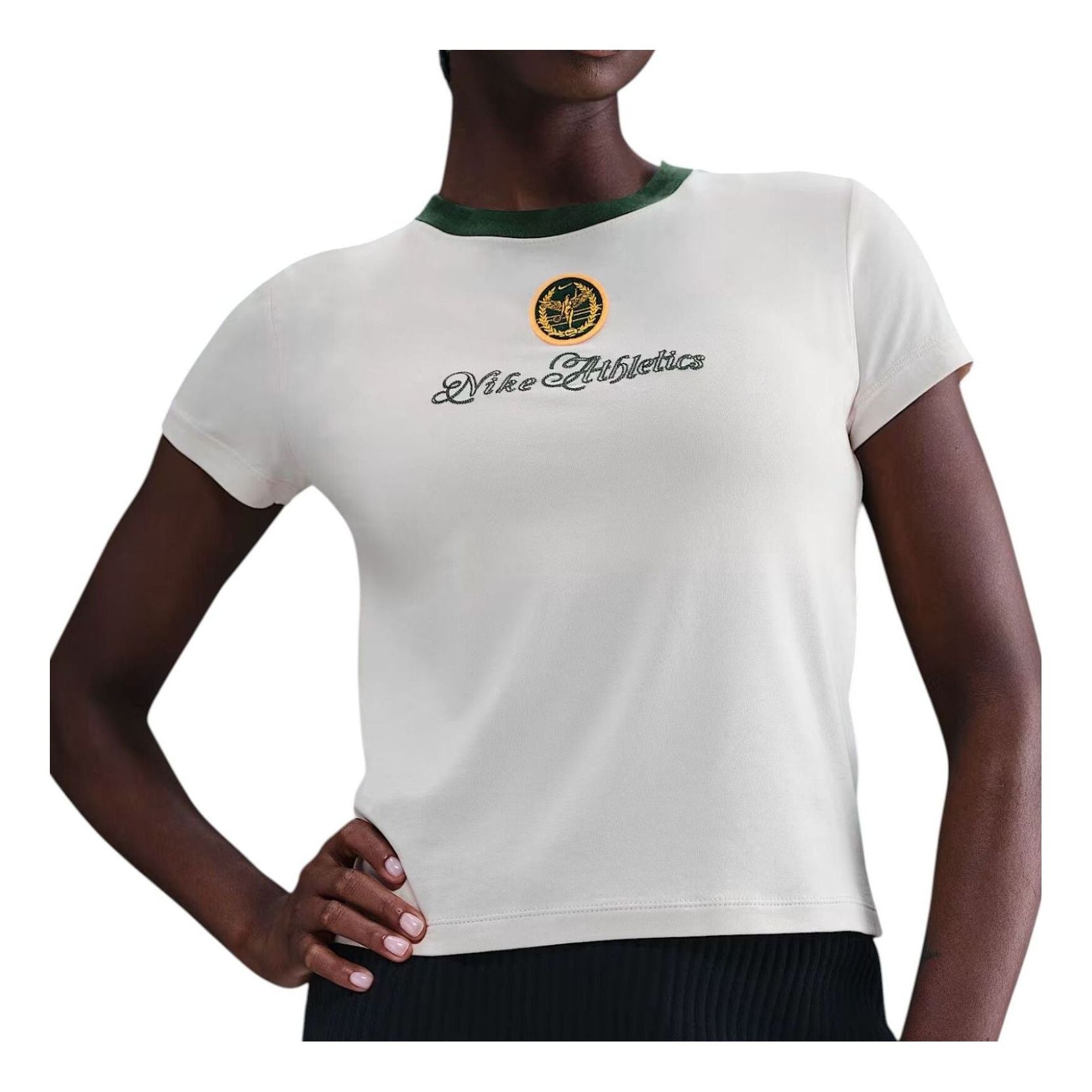 (WMNS) Укороченная трикотажная футболка Nike Sportswear Chill Knit Slim Cropped T-Shirt, цвет «светло-коричневый»