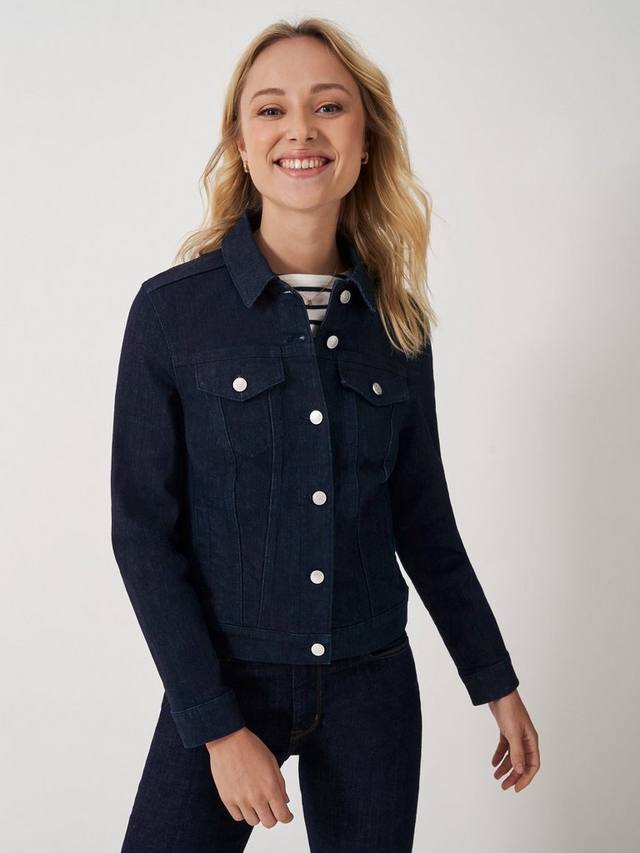 

Джинсовая куртка в западном стиле Crew Clothing, темно-синий