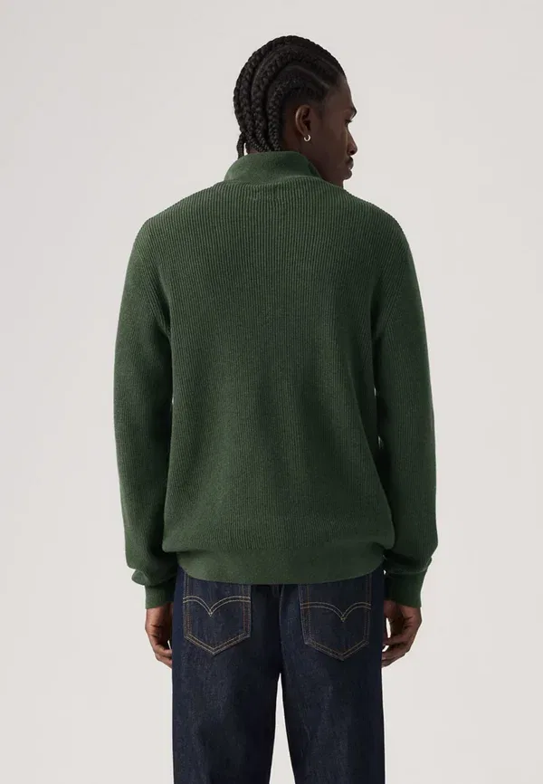 Свитер с четверть-застежкой Levi'S, цвет хизер зеленый — фото 3