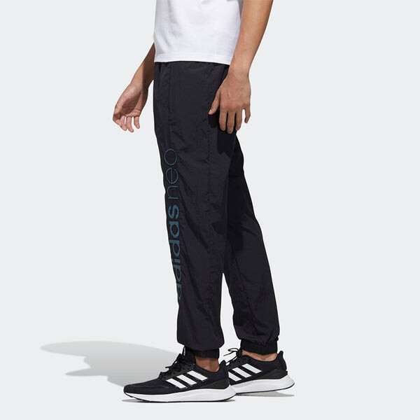 Спортивные штаны adidas neo M Ss Tp 2 Alphabet Logo Printing Sports Pants Black, черный — фото 2