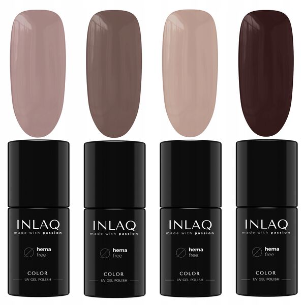 

Набор: гибридный лак для ногтей, 4x6 мл Inlaq Chocolate