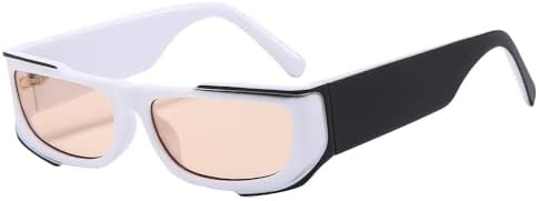 

Прямоугольные солнцезащитные очки 2026 года, модные, винтажные, с градиентными оттенками, конфетные цвета, трендовые, популярные, с защитой от УФ-излучения UV400 MTZJH, White