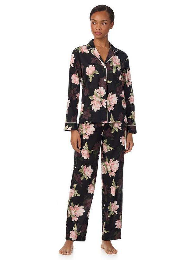 

Классический пижамный комплект Lauren из хлопковой смеси с цветочным принтом Ralph Lauren, Black