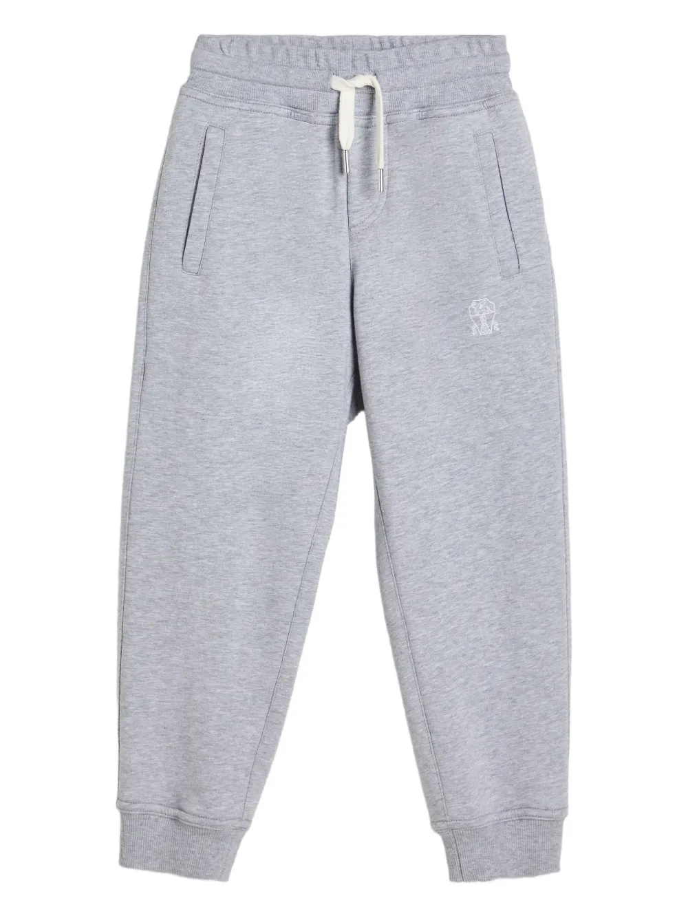 

Брюки с кулиской Brunello Cucinelli Kids, серый