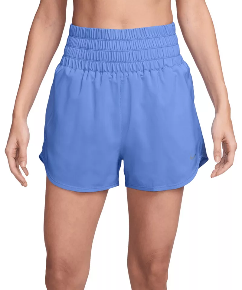 

Женские шорты Nike One Dri-FIT с короткой подкладкой и ультравысокой талией (3 дюйма), цвет Royal Pulse