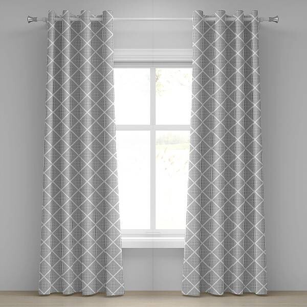 

Занавеска с люверсами Abakuhaus Visual Squares 2 шт, 280x225x0,5 см, белый