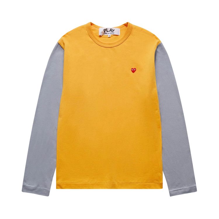 

Футболка Comme des Garçons PLAY Bi-Colour T-Shirt Yellow/Grey, желтый