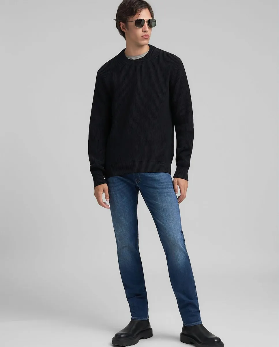 

Мужской свитер с длинными рукавами и круглым вырезом Replay, черный