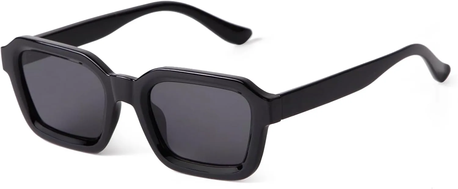 

Модные квадратные солнцезащитные очки ADE WU для женщин и мужчин, уникальные дизайнерские очки в стиле 70-х и 80-х годов с квадратной оправой, Black/Grey