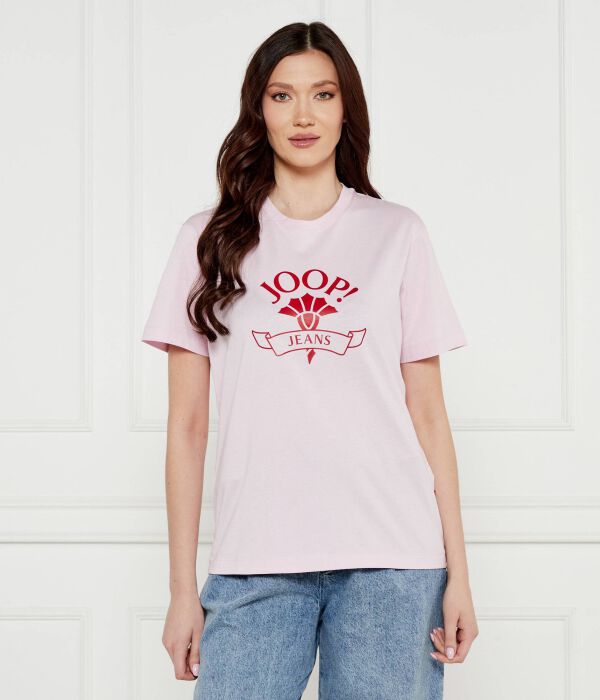 

Футболка женская Joop! Jeans свободного кроя с принтом, розовый