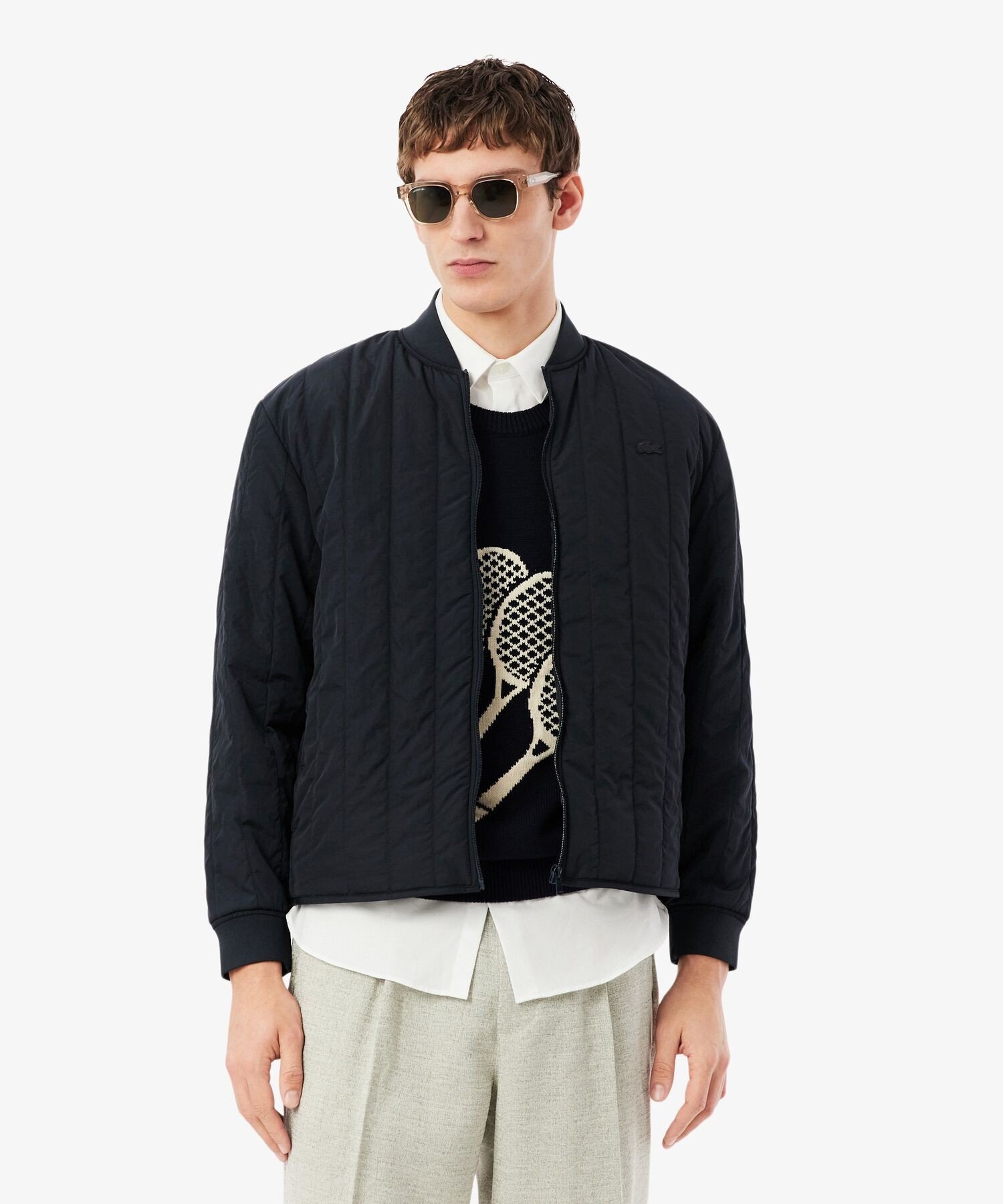 Водоотталкивающая стеганая куртка/блузон LACOSTE, Black — фото 2