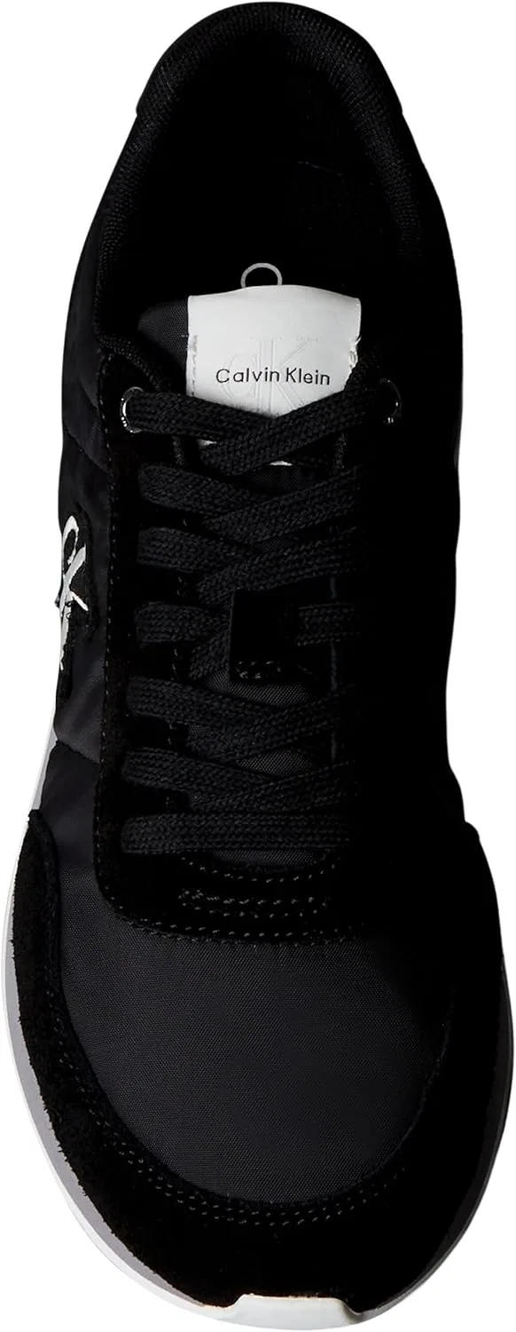 Мужские кроссовки Calvin Klein Retro Runner ESS Mix Mat Ym0ym01361 Low Top Calvin Klein Jeans, Black Stormfront Vaporous White — фото 4