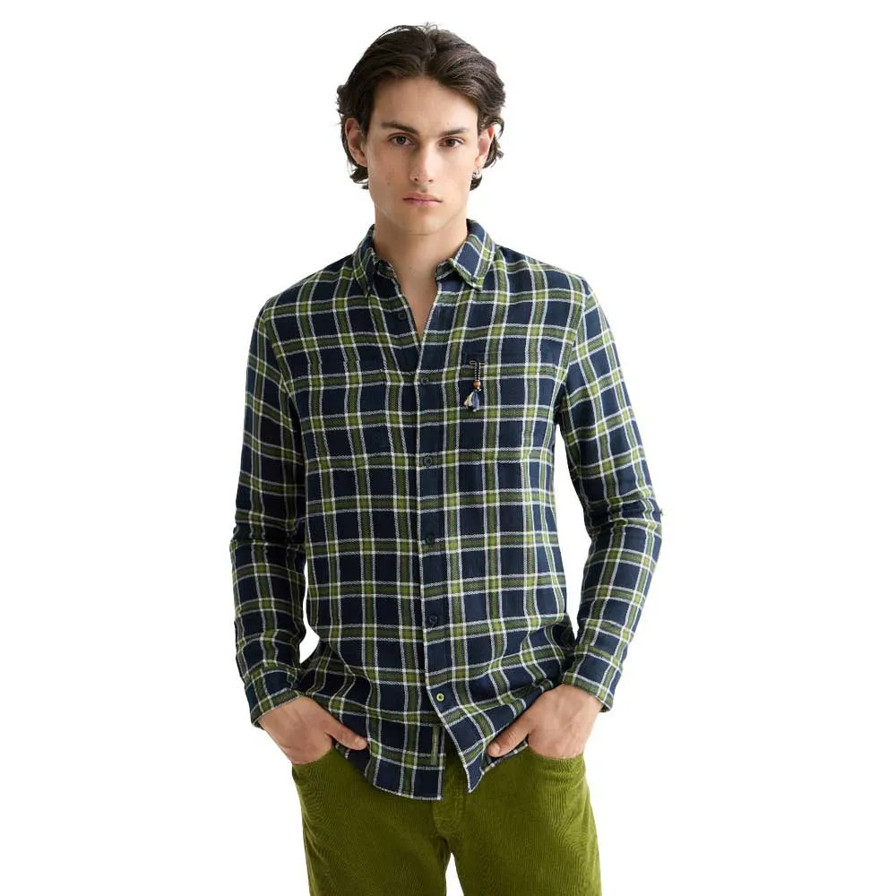 

Рубашка с длинным рукавом Scotch & Soda Double Face Regular Fit, синий
