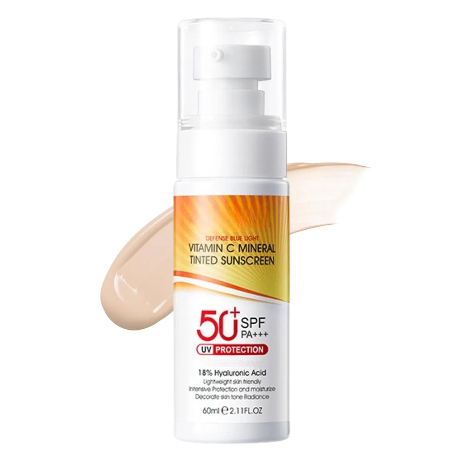 Минеральный тонирующий солнцезащитный крем для лица с витамином С SPF 50 (60 мл) Snockoo