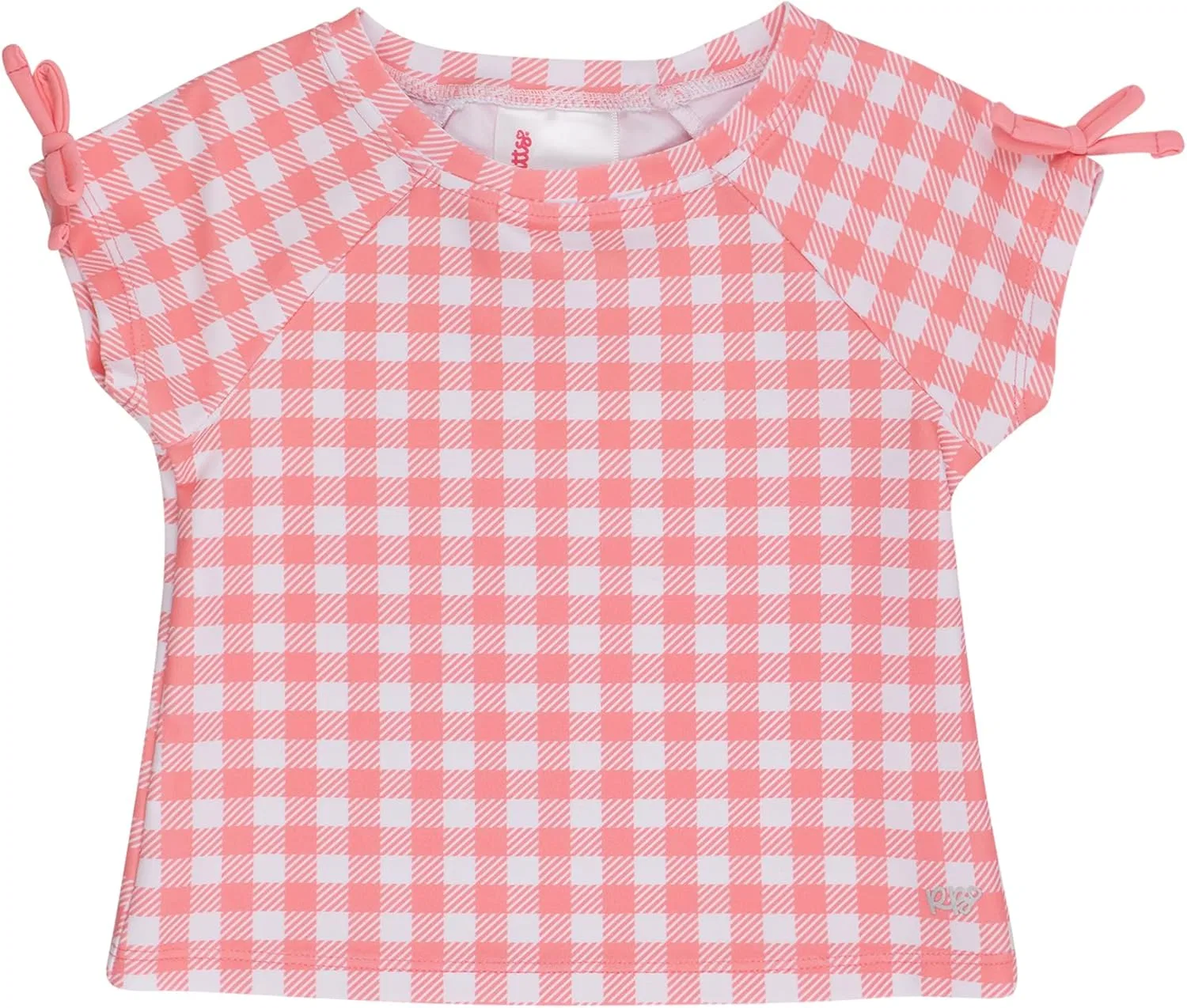 Детская футболка для активного отдыха RuffleButts, Bubblegum Pink Gingham