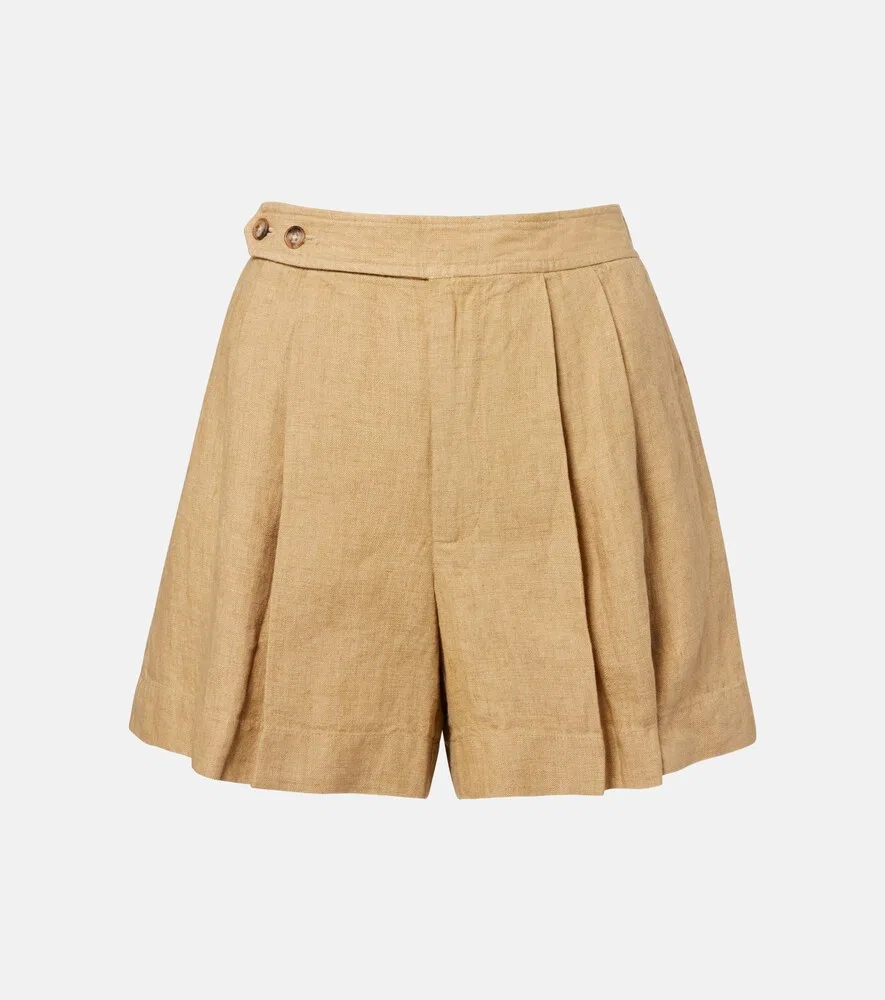 Льняные шорты Polo Ralph Lauren, бежевый