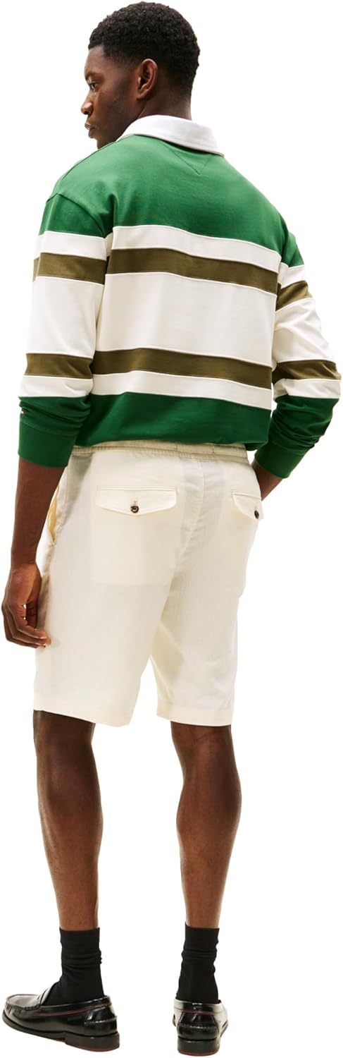 Мужские летние льняные шорты Tommy Hilfiger 10 дюймов свободного кроя, Calico — фото 4