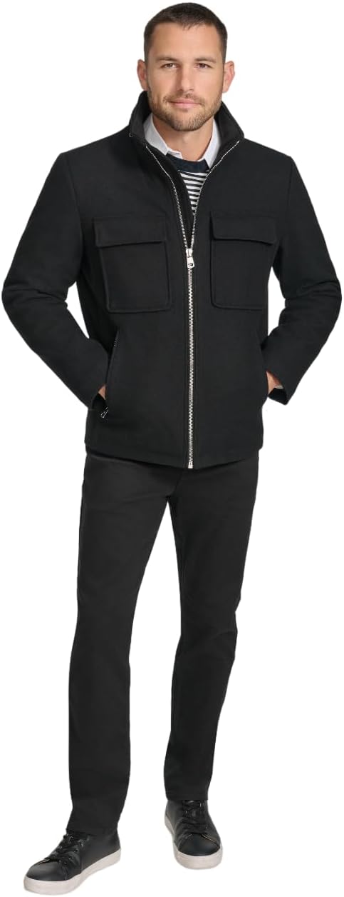 

Мужская повседневная шерстяная куртка Calvin Klein Essential, Black