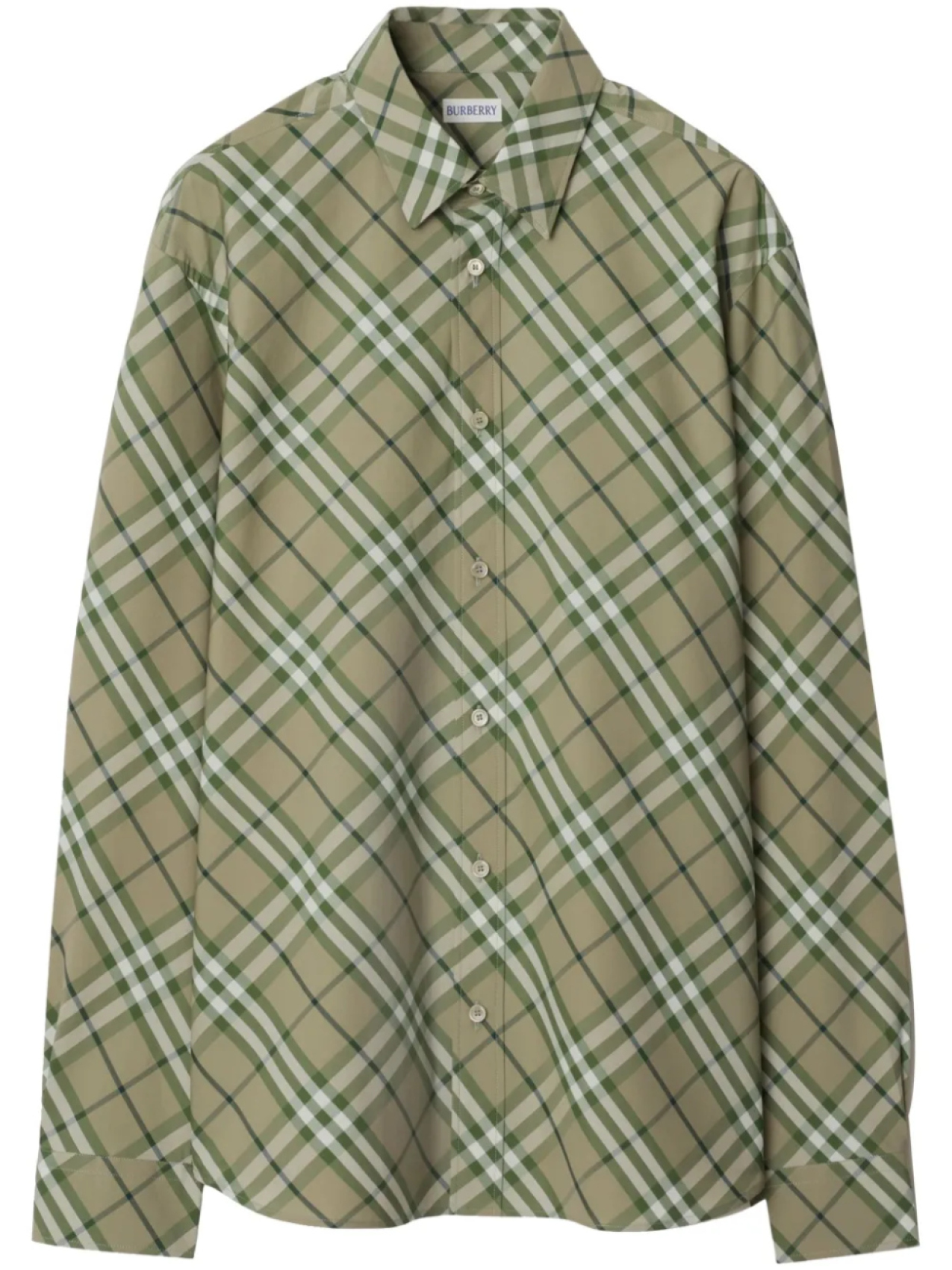 

Рубашка из хлопка в клетку Burberry, зеленый