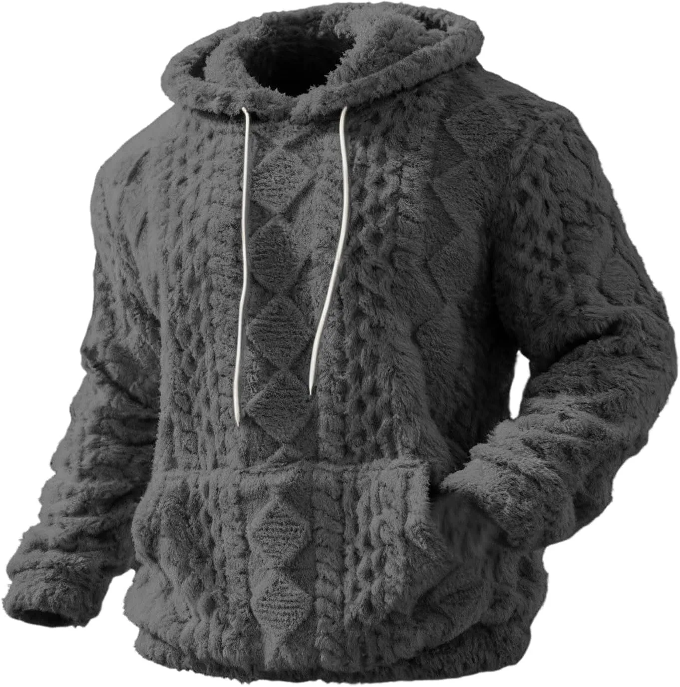 

Толстовка с капюшоном Fuzzy Fleece для мужчин, Sherpa, утепленная