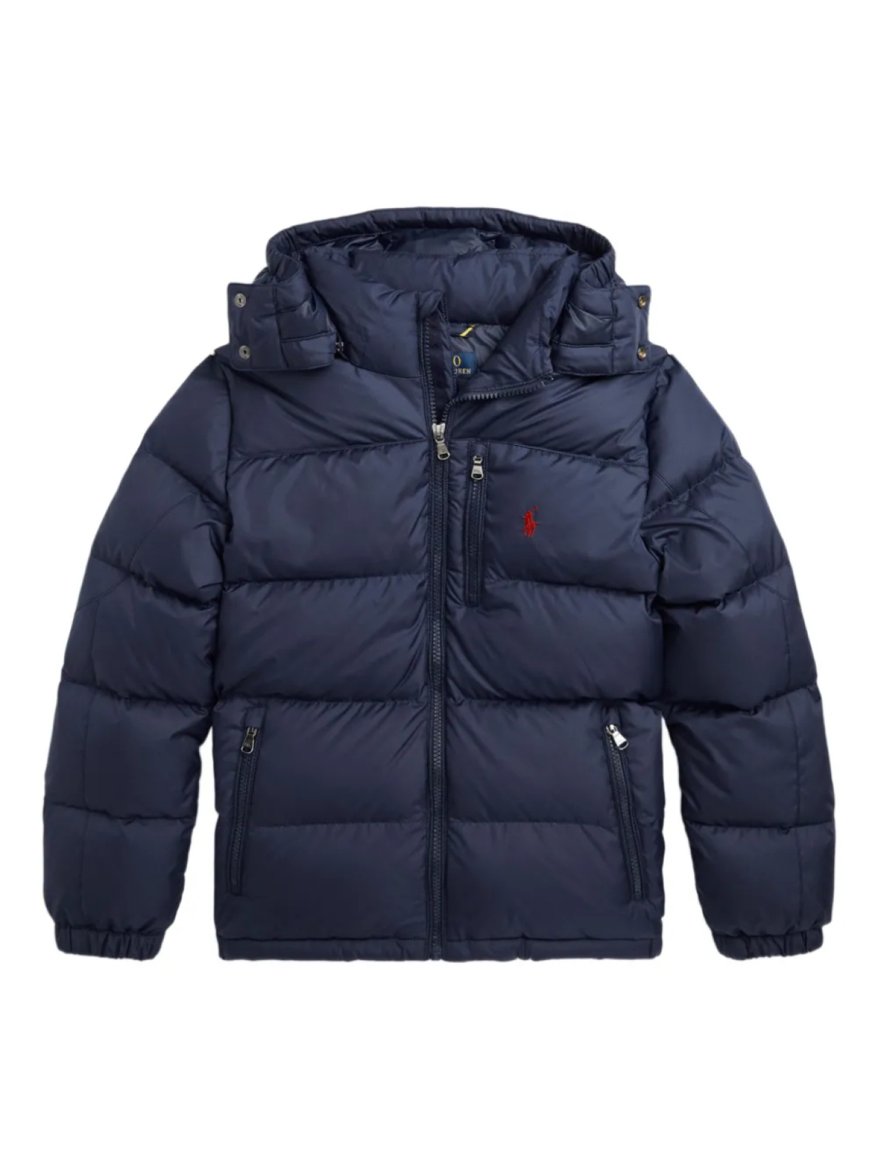 

POLO RALPH LAUREN KIDS пуховик с вышивкой Polo Pony, синий