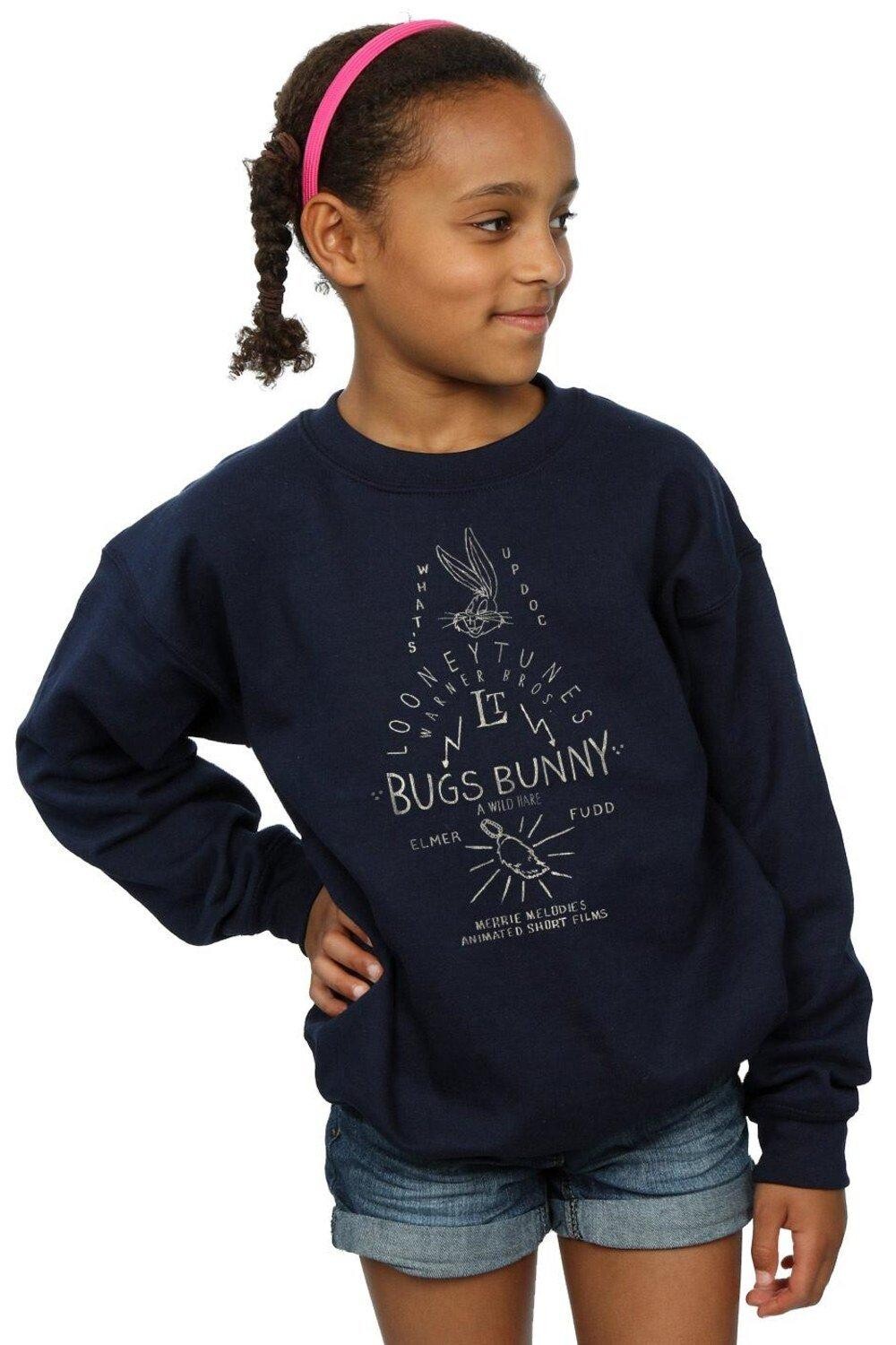 

Толстовка Bugs Bunny A Wild Hare Looney Tunes, темно-синий