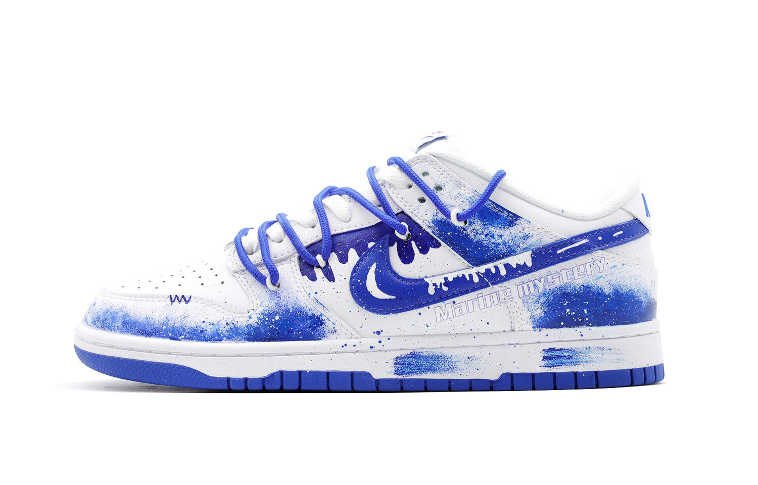 

Кроссовки Nike Dunk Skateboarding Shoes Men Low-top White/blue, синий/белый