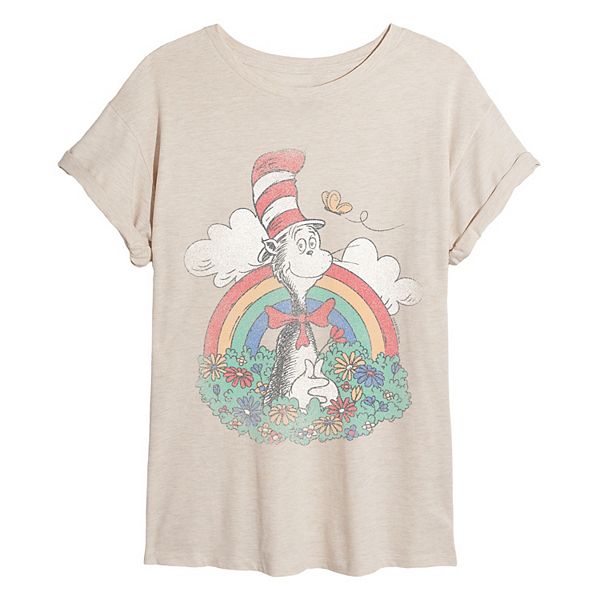 

Футболка Juniors' The Cat in the Hat дистресс оверсайз Dr. Seuss