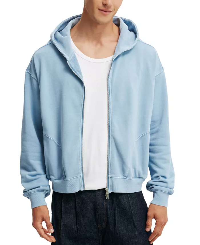

Мужская укороченная толстовка на молнии COTTON ON, синий