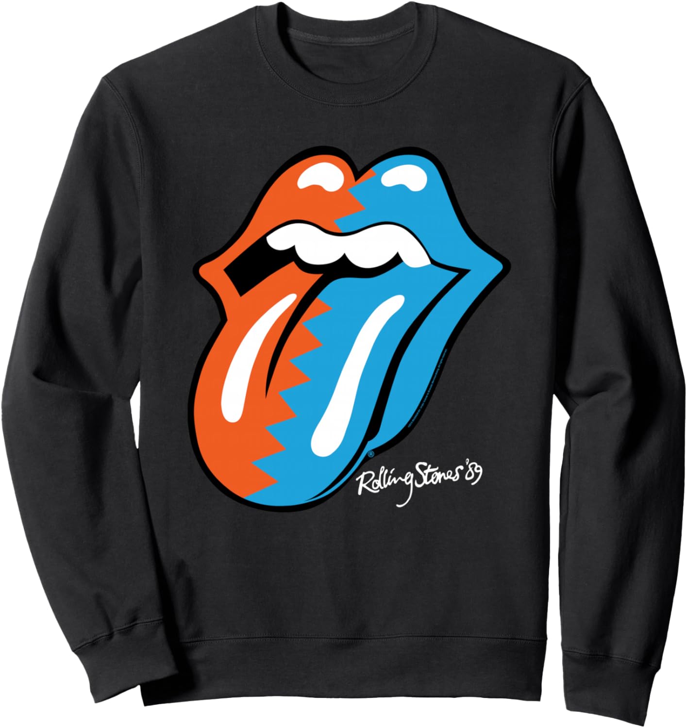 

Толстовка The Rolling Stones Zig Zag 89 с открытым язычком, черная, Черный, Толстовка The Rolling Stones Zig Zag 89 с открытым язычком, черная