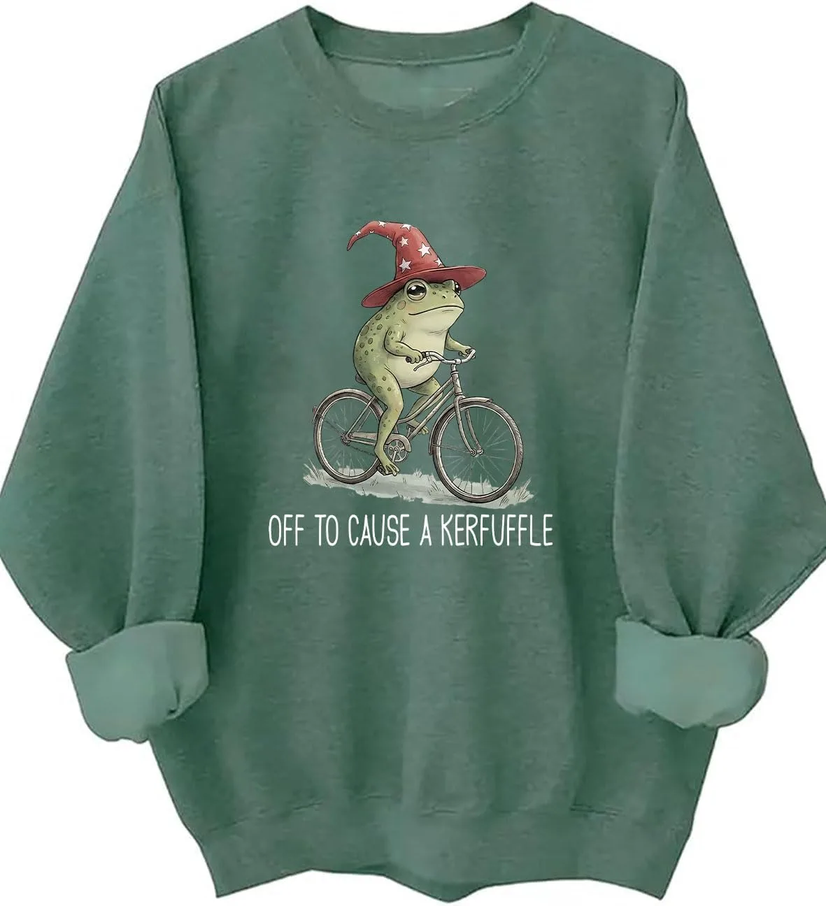 

Толстовка Off To Cause A Kerfuffle с принтом Funny Meme Frog Batclock