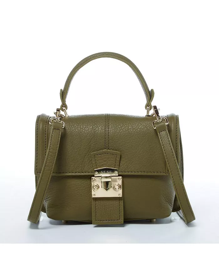 

Кожаный рюкзак для женщин, трансформируемый в сумку через плечо Olive Green Purse SUSU, зеленый