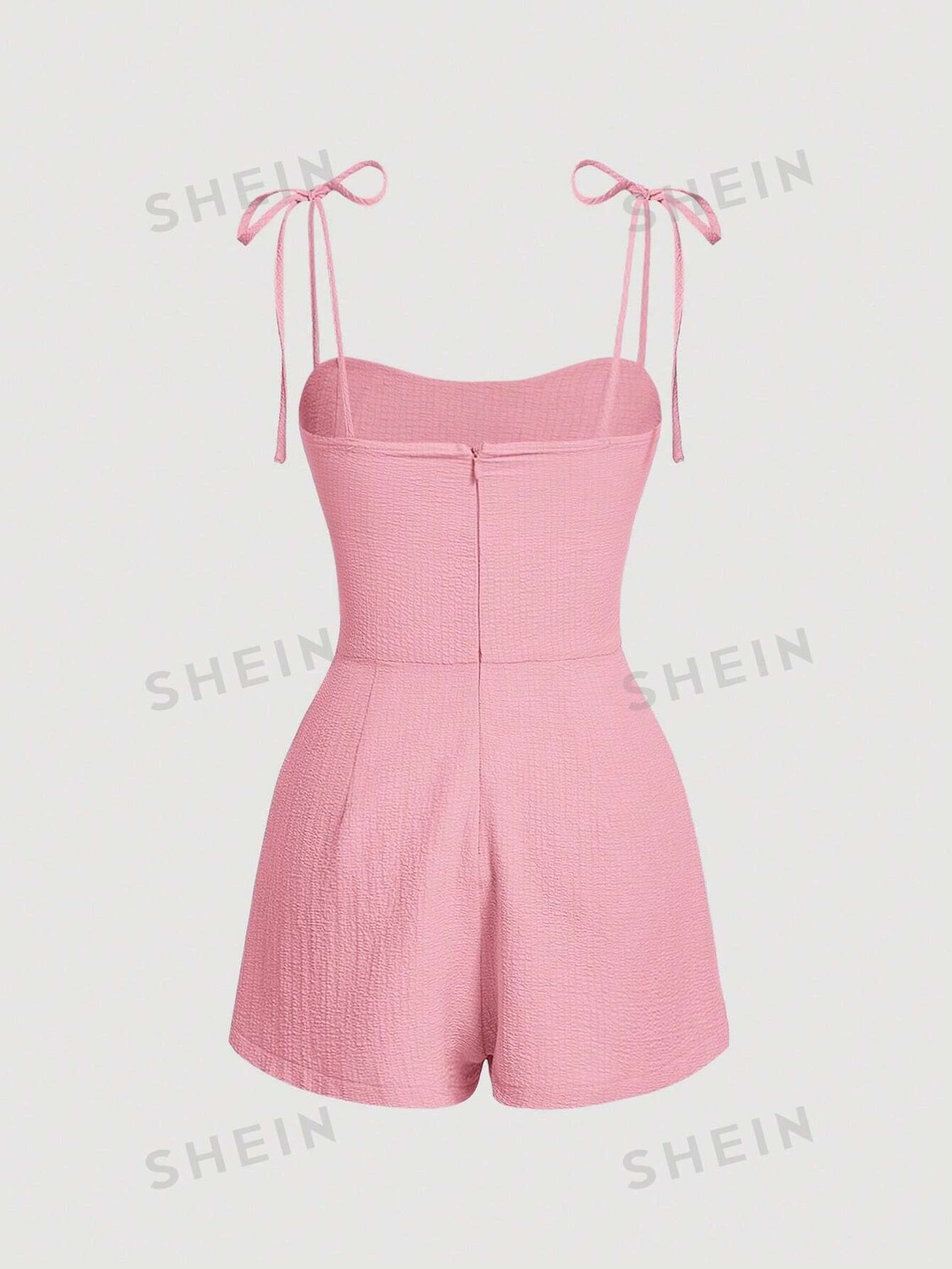 

Шорты-комбинезон женские Shein Mod с цветочным принтом, розовый