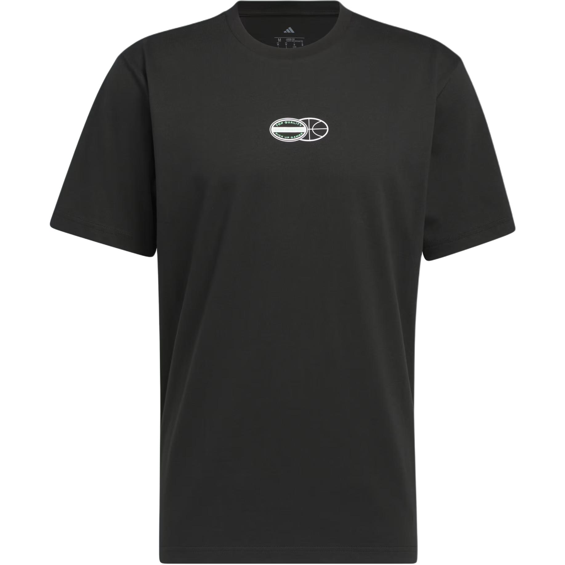 

Adidas Футболка мужская Basketball SS25 Pick up Game Graphic черная, Черный, Adidas Футболка мужская Basketball SS25 Pick up Game Graphic черная