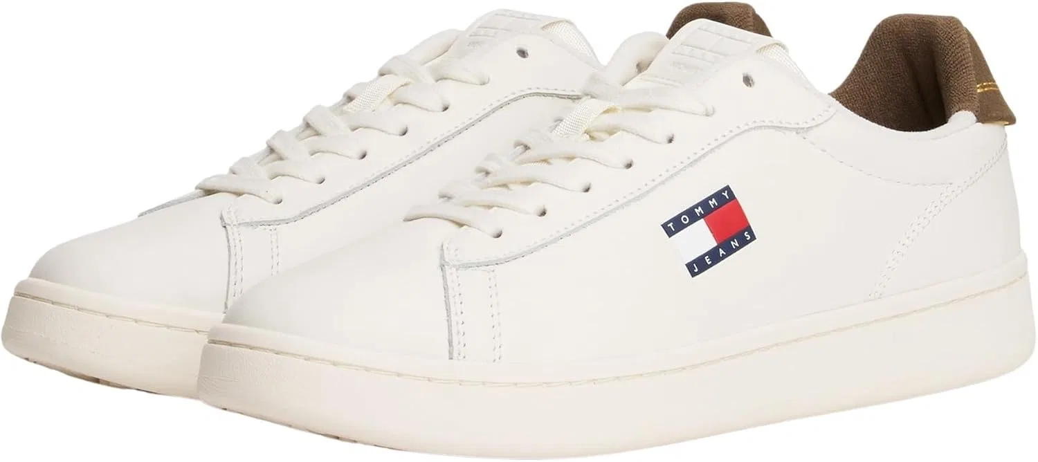 Мужские кроссовки Tommy Jeans Archive '98 Em0em01596 Low Top, White (Ivory/Homestead) — фото 4