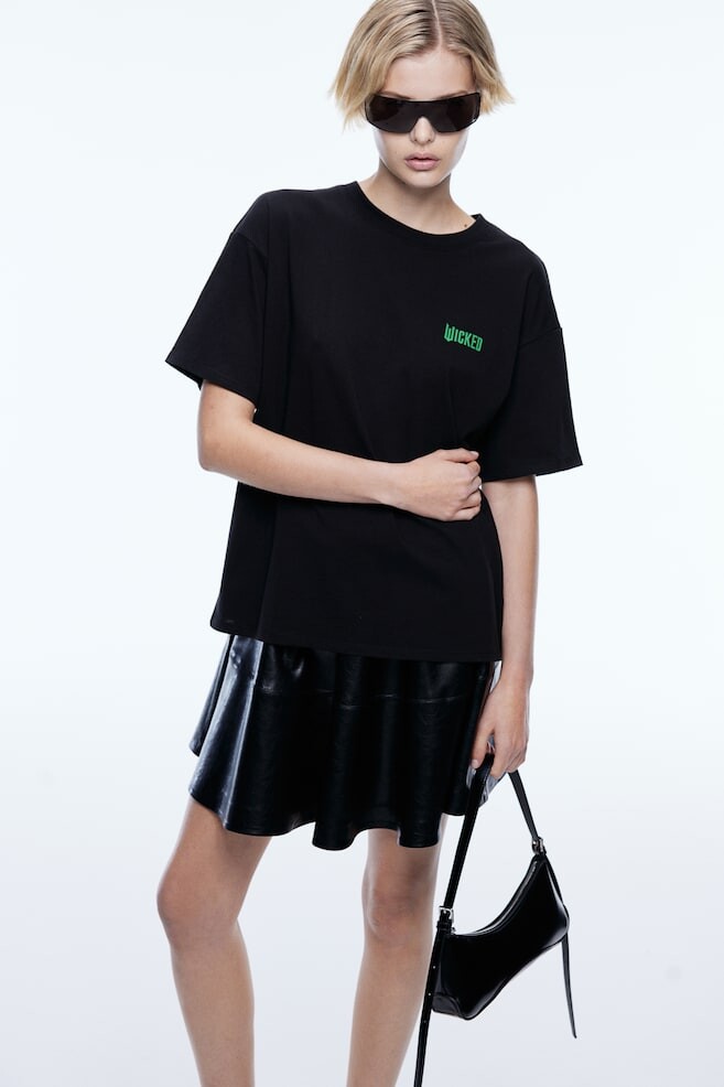 

Свободная футболка с принтом H&M, черный
