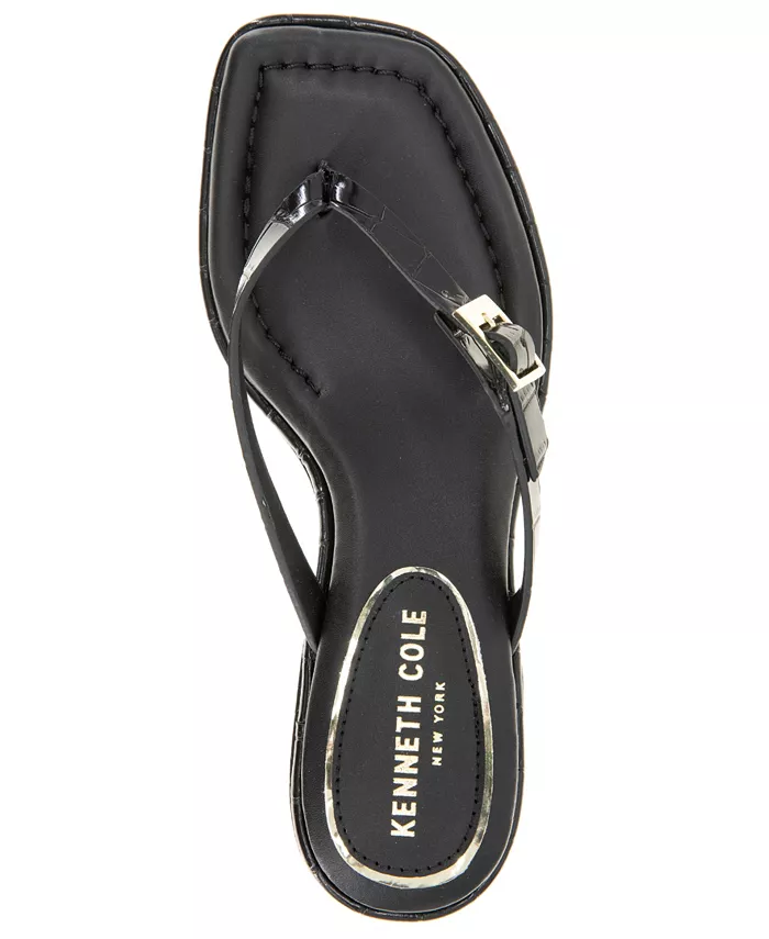 Женские сандалии Gillie на низком каблуке Kenneth Cole New York, черный — фото 4