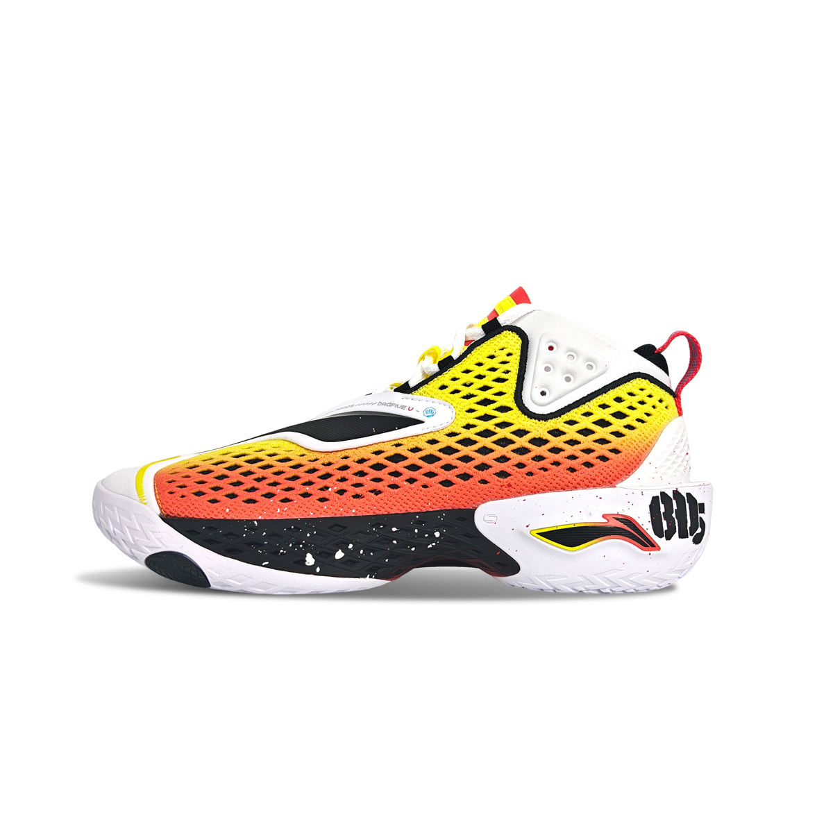 

LINING ЛиНинг БэдФайв 5 Амортизирующие Противоскользящие Износостойкие Высокие Баскетбольные Кроссовки Мужские Черный Белый Желтый, цвет Black White Yellow