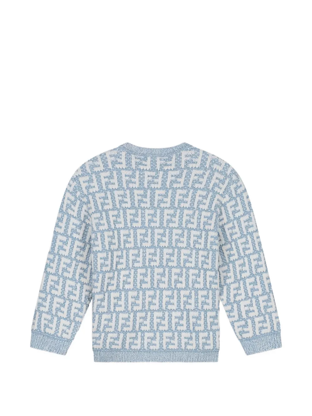 Топ с узором Fendi Kids, синий — фото 2