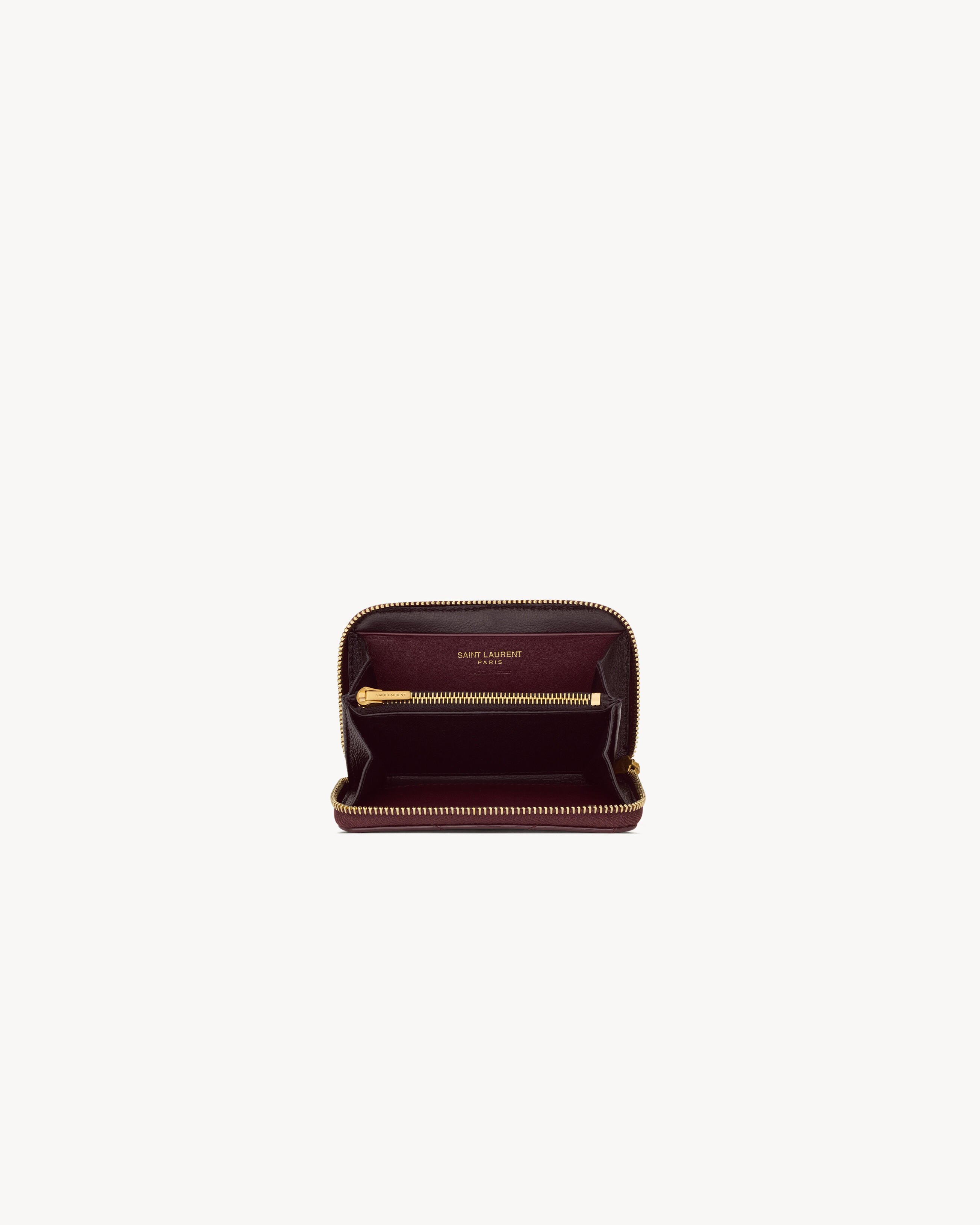 Кошелек CASSANDRE MATELASSE из лакированной кожи Saint Laurent, бордо — фото 4