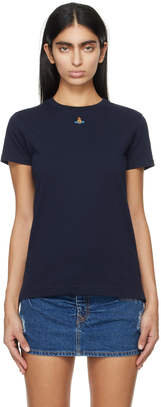 

Темно-синяя футболка Orb Peru Vivienne Westwood, цвет Navy