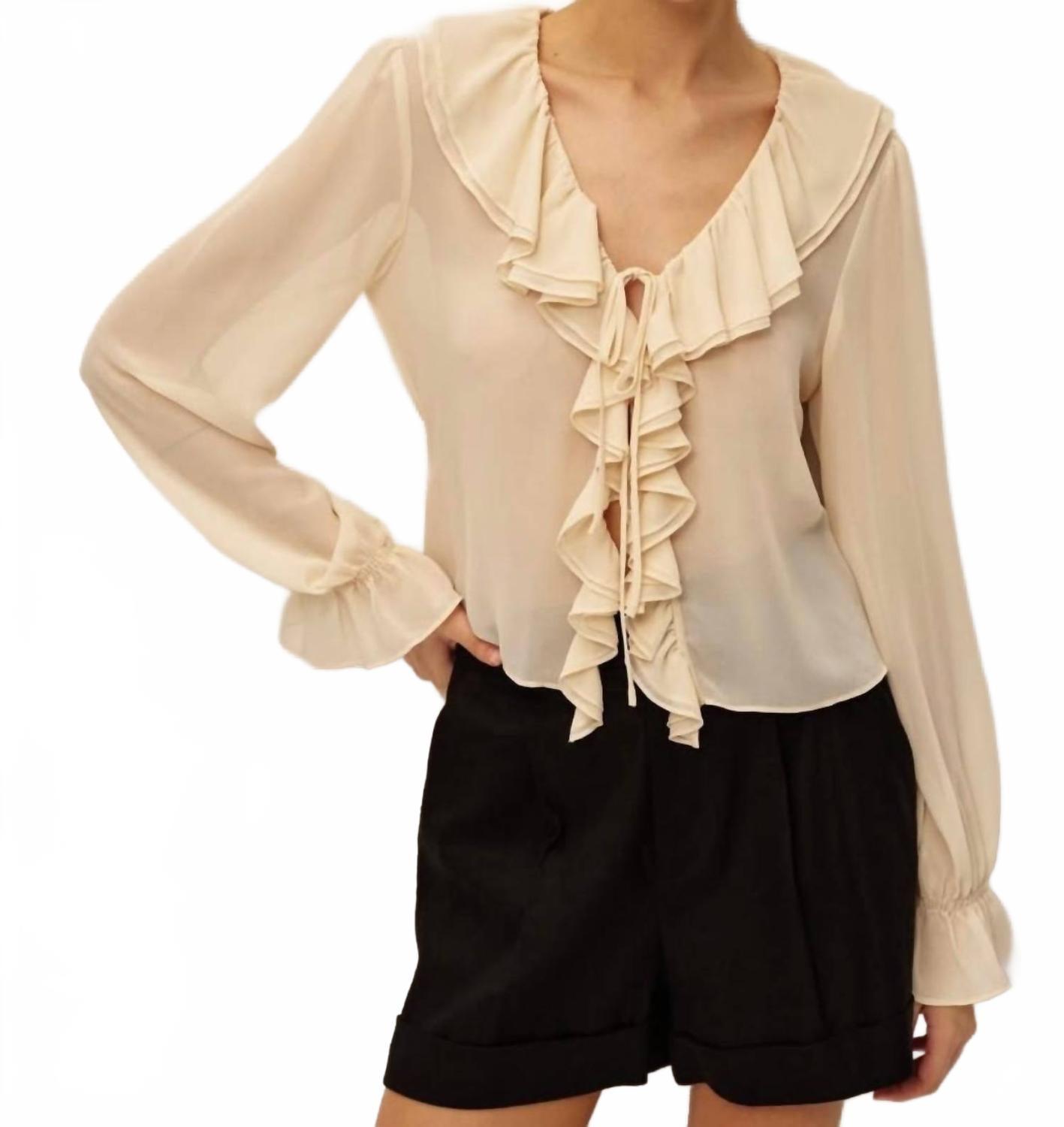 

Налина Топ с длинным рукавом в цвете тауп Elodie, Taupe