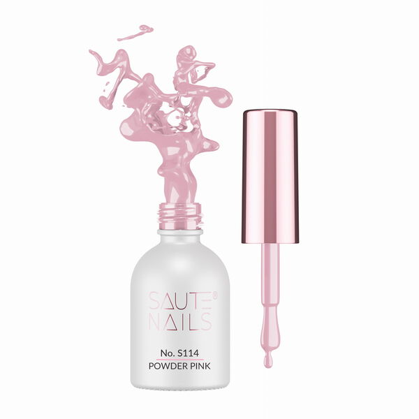 

Гибридный лак для ногтей s114 пудрово-розовый, 8 мл Saute Nails, цвет s114 powder pink