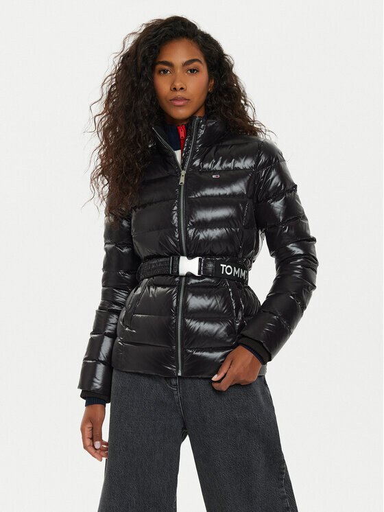 

Пуховик узкого кроя Tommy Jeans, черный