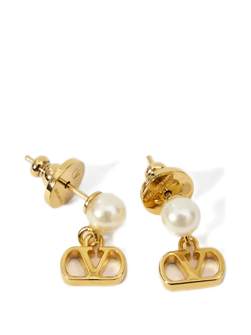

Серьги VLogo Signature с жемчужными деталями Valentino Garavani, золотой