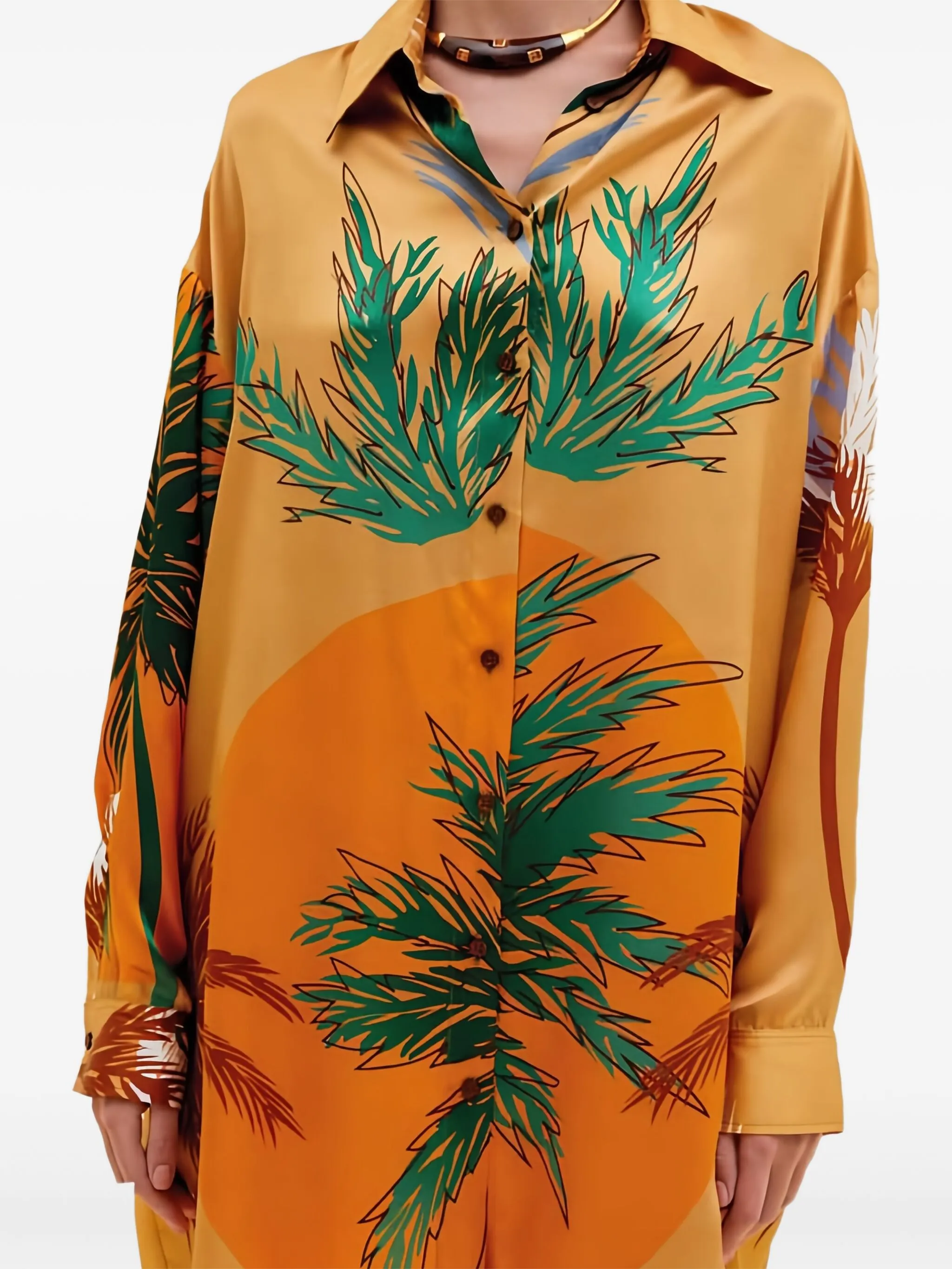 

Шелковое платье мини Paula Raquel Diniz, оранжевый